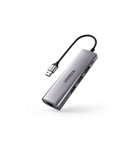 UGREEN 60812 60812 HUB USB-A (Docking Station) 5 en 1 | 3 USB-A 3.0 (5Gbps) | 1 RJ45