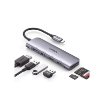 UGREEN 20956A 20956A HUB USB-C (Docking Station) 6 en 1 | HDMI 4K@30Hz | 3 Puertos US