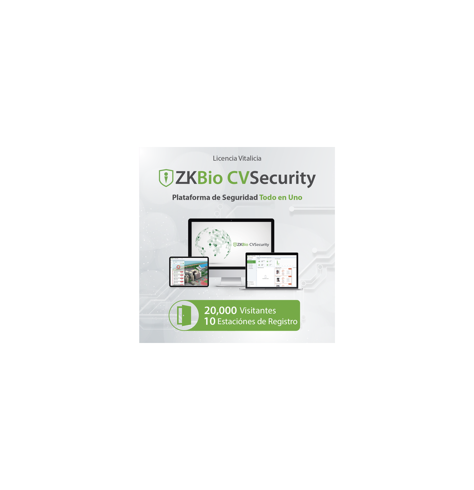 ZKTECO ZKCVVISP102W ZKCVVISP102W Licencia para ZKBio CVsecurity permite la gestion de