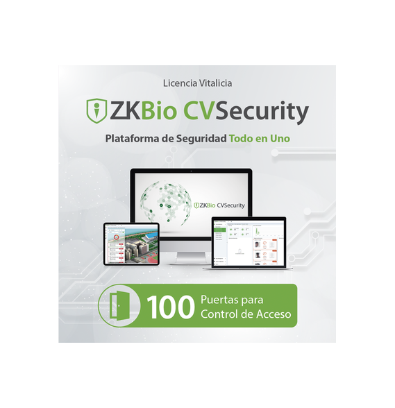 ZKTECO ZKCVACP100 ZKCVACP100 Licencia para ZKBio CVsecurity permite gestionar hasta 1