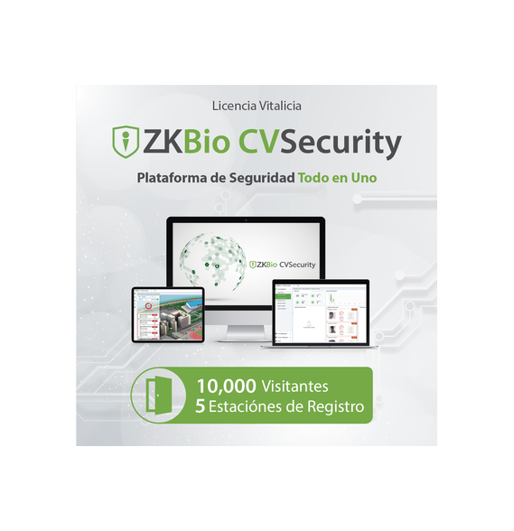 ZKTECO ZKCVVISP51W ZKCVVISP51W Licencia para ZKBio CVsecurity permite la gestion de 1