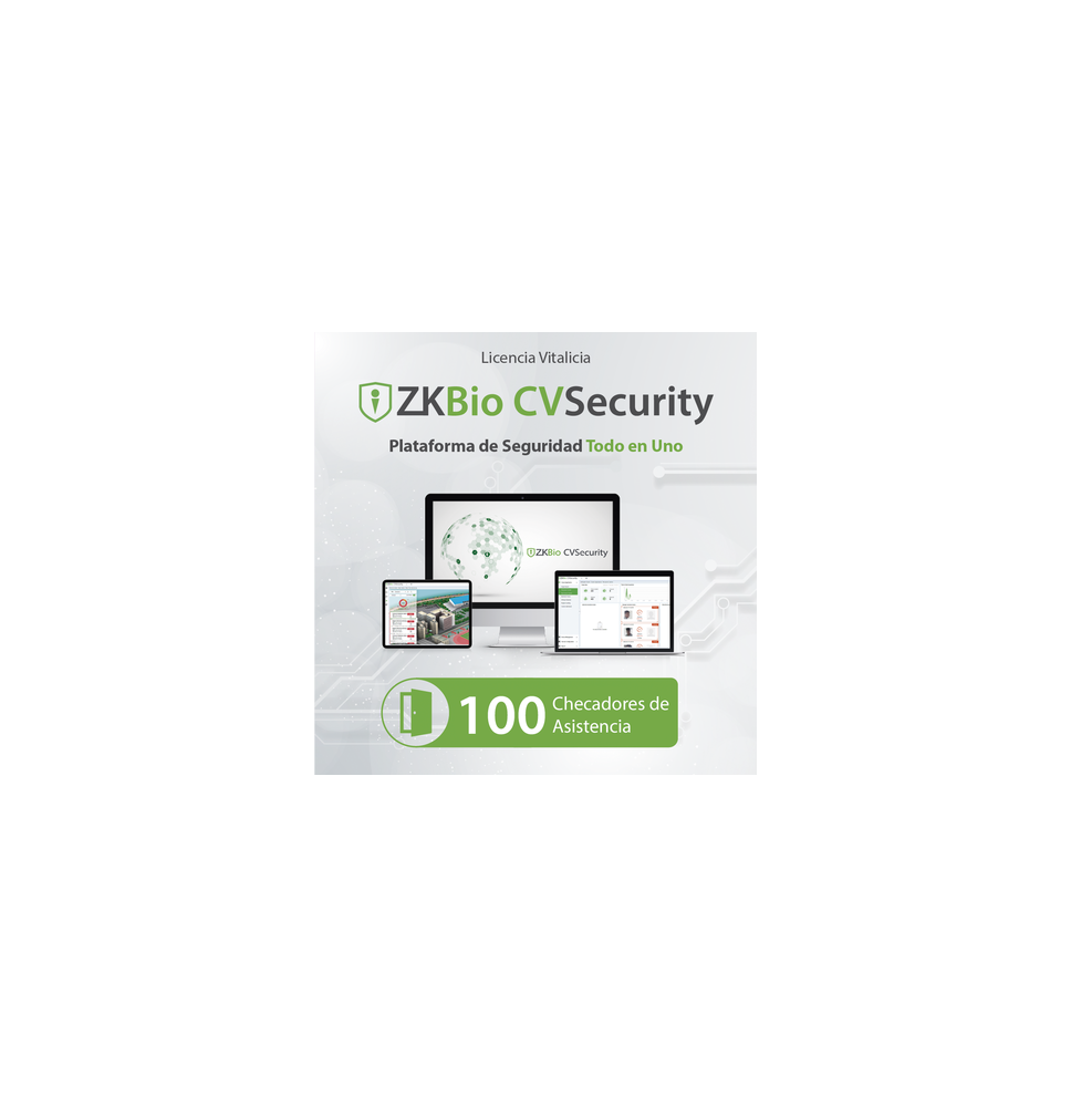 ZKTECO ZKCVTAP100 ZKCVTAP100 Licencia para ZKBio CVsecurity permite gestionar hasta 1