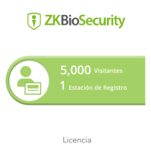 ZKTECO ZKBSVISP1 ZK-BS-VIS-P1 Licencia para ZKBiosecurity permite la gestion de 5 mil