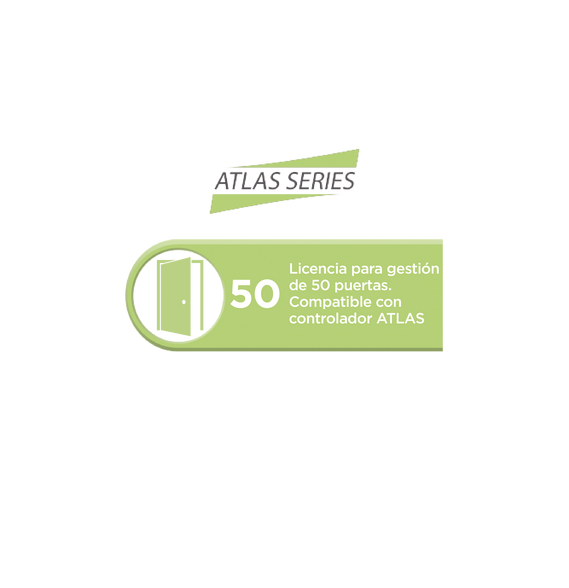 ZKTECO ATLASAC50 ATLASAC50 Licencia para 50 puertas compatible con controlador ATLAS