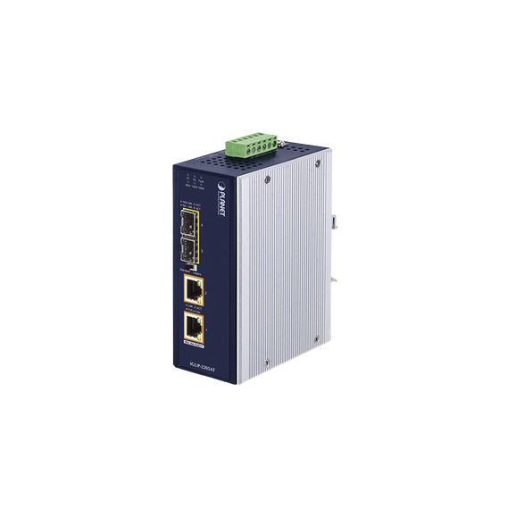 PLANET IGUP2205AT IGUP-2205AT Convertidor de Medios Industrial de 2 Puertos SFP 100/1
