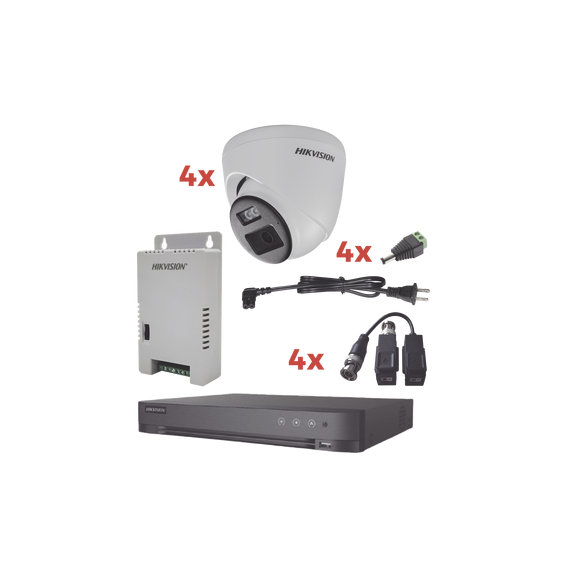 HIKVISION KH1080P4ETWA KH-1080P-4E-TWA Kit Audio Bidireccional TurboHD 1080p / DVR 4