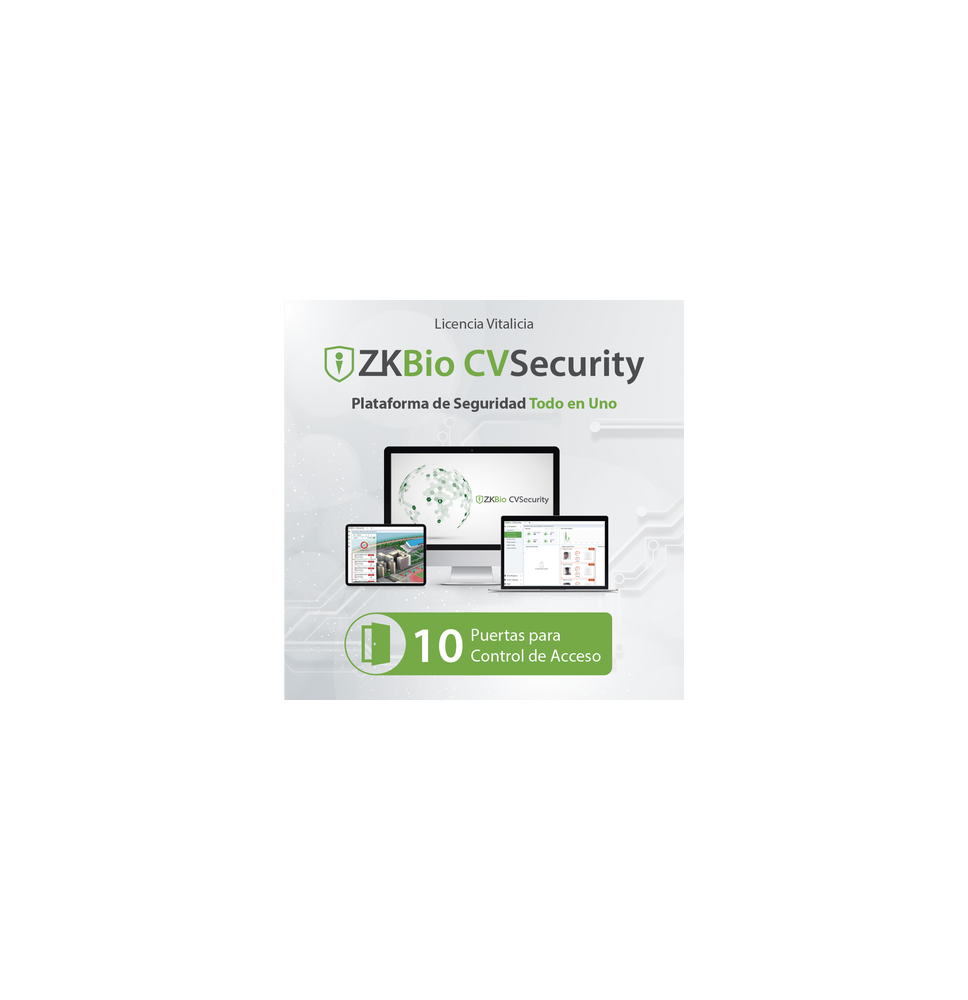 ZKTECO ZKCVACP10 ZKCVACP10 Licencia para ZKBio CVsecurity permite gestionar hasta 10