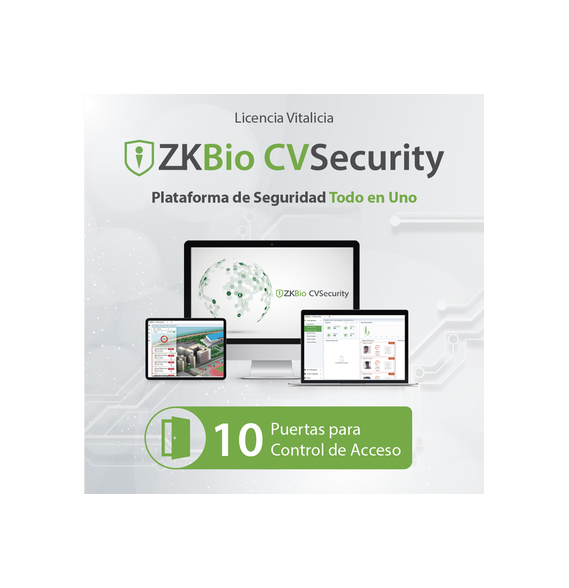 ZKTECO ZKCVACP10 ZKCVACP10 Licencia para ZKBio CVsecurity permite gestionar hasta 10