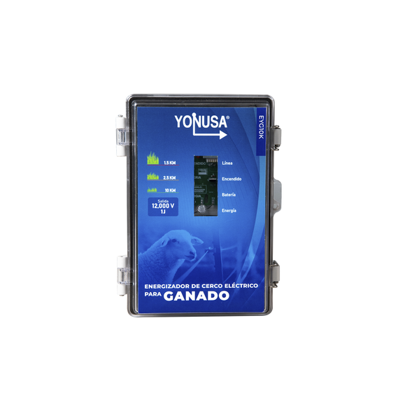 YONUSA SYSGAN25K SYSGAN25K Energizador para Ganado 10 000Volts-2JOULES/ 25 000 metros