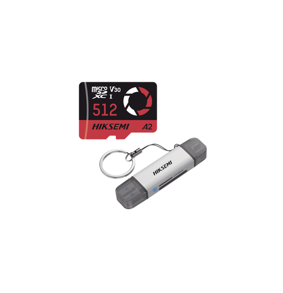 HIKSEMI by HIKVISION HSTFE3512GFREE HSTFE3/512G/FREE Kit de Memoria MicroSD de 512G p