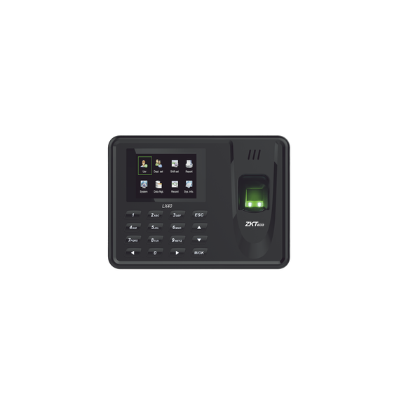 ZKTECO LX40Z LX-40Z Lector de Huella con Teclado para Control de Asistencia 500 Huell