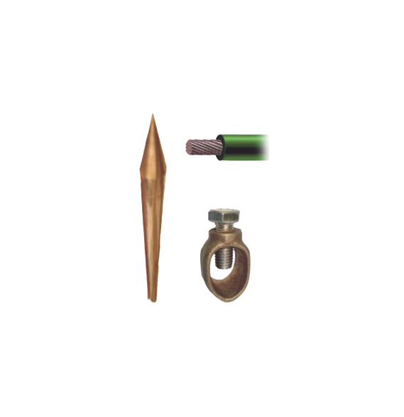 TOTAL GROUND TGKITVAR15 TG-KIT-VAR15 Kit Básico para Tierra Física con Varilla de 5/8