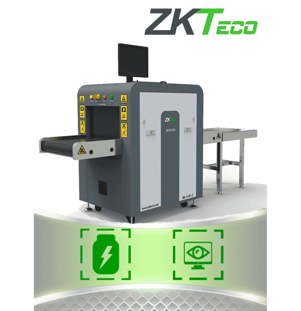 ZKTECO ZKX5030A - Máquina de Rayos X con energía simple  túnel para equipaje de 50 x