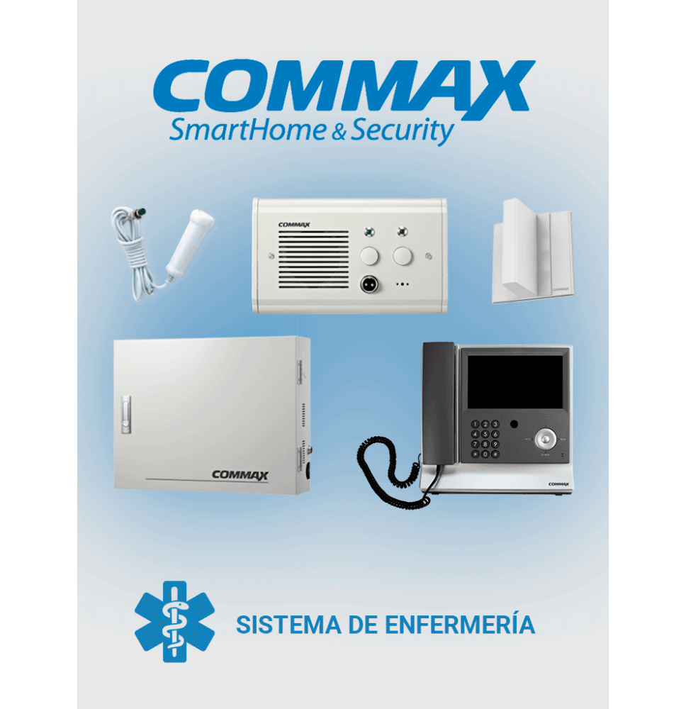 COMMAX ENFERMERIAPACK10 - Paquete de solución de enfermería para 10 habitaciones de H