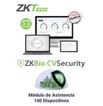 ZKTECO ZKBIOCVTAP100 - Modulo Vitalicio de Asistencia para BioCVSecurity para 100 pun