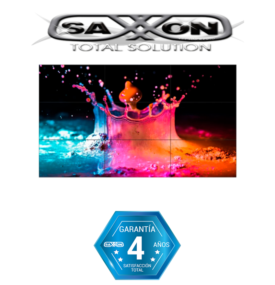 SAXXON AN5535B1 - Pantalla  LED de 55 pulgadas para video wall /  1080p / Marco ultra