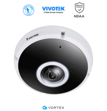 VIVOTEK FE931-EHV- Cámara IP VORTEX fisheye exterior 12 MP  con Smart IR II 20m  WDR