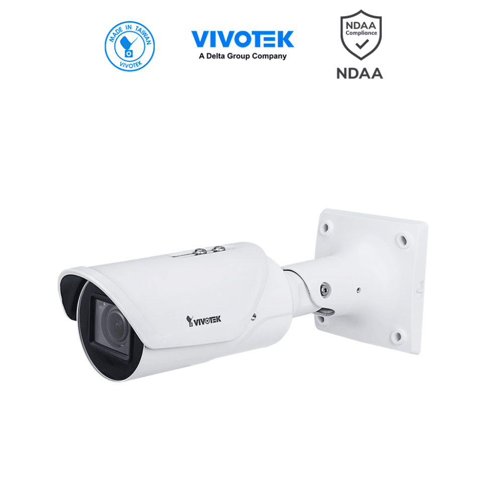 VIVOTEK IB9387-LPR-v2 - Cámara IP bullet exterior ANPR 5 MP  lente varifocal 2.7-13.5