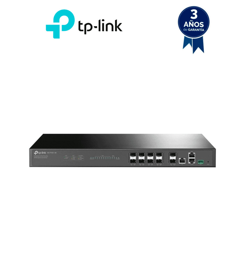 TP-LINK DS-P7001-08 - DeltaStream - OLT de 8 puertos GPON con capacidad de conexión d