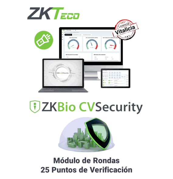 ZKTECO ZKBIOCVPATP25 - Modulo Vitalicio de Sistema de Patrullaje en BioCVSecurity / p