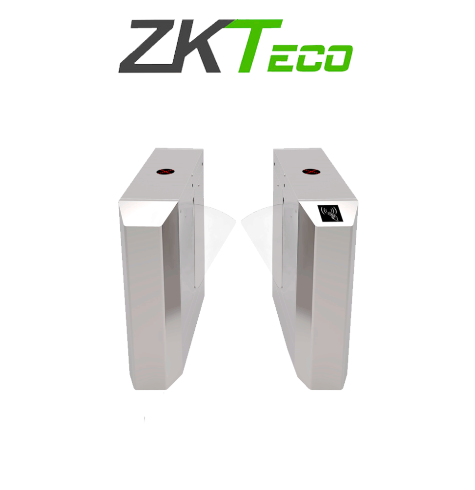 ZKTECO FBL200 - Barrera Peatonal Bidireccional / Acero SUS304 / Aleta de Acrílico / 1