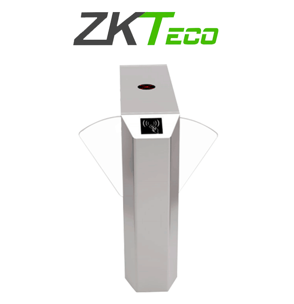 ZKTECO FBL220 - Barrera Peatonal de Aleta Bidireccional/ Acero SUS304/ Aletas de Acrí