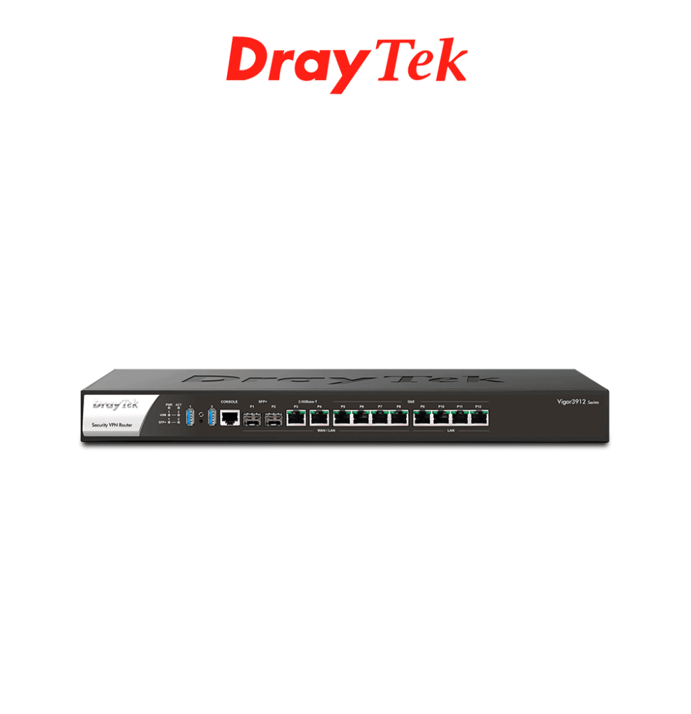 DRAYTEK VIGOR3912- Ruteador Multi-WAN Balanceador de Cargas  ideal para PyMEs  con 8