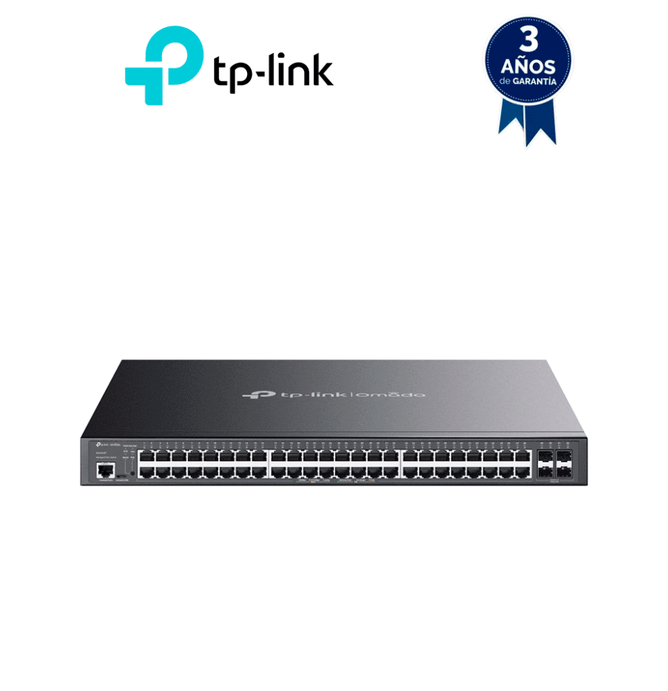 TP-LINK SG3452P - Switch L2+ Omada PoE+ con 48 puertos PoE+ 10/100/1000 Mbps  4 puert