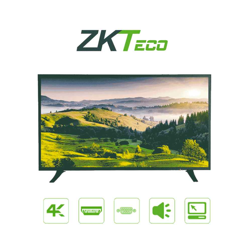 ZKTECO ZD434K-Monitor LED UHD Profesional de 43 pulgadas / Resolución 3840 x 2160 / 2