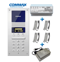 COMMAX AUDIOGATE4P - Paquete de audio portero con 4  auriculares AP2SAG para 4 depart