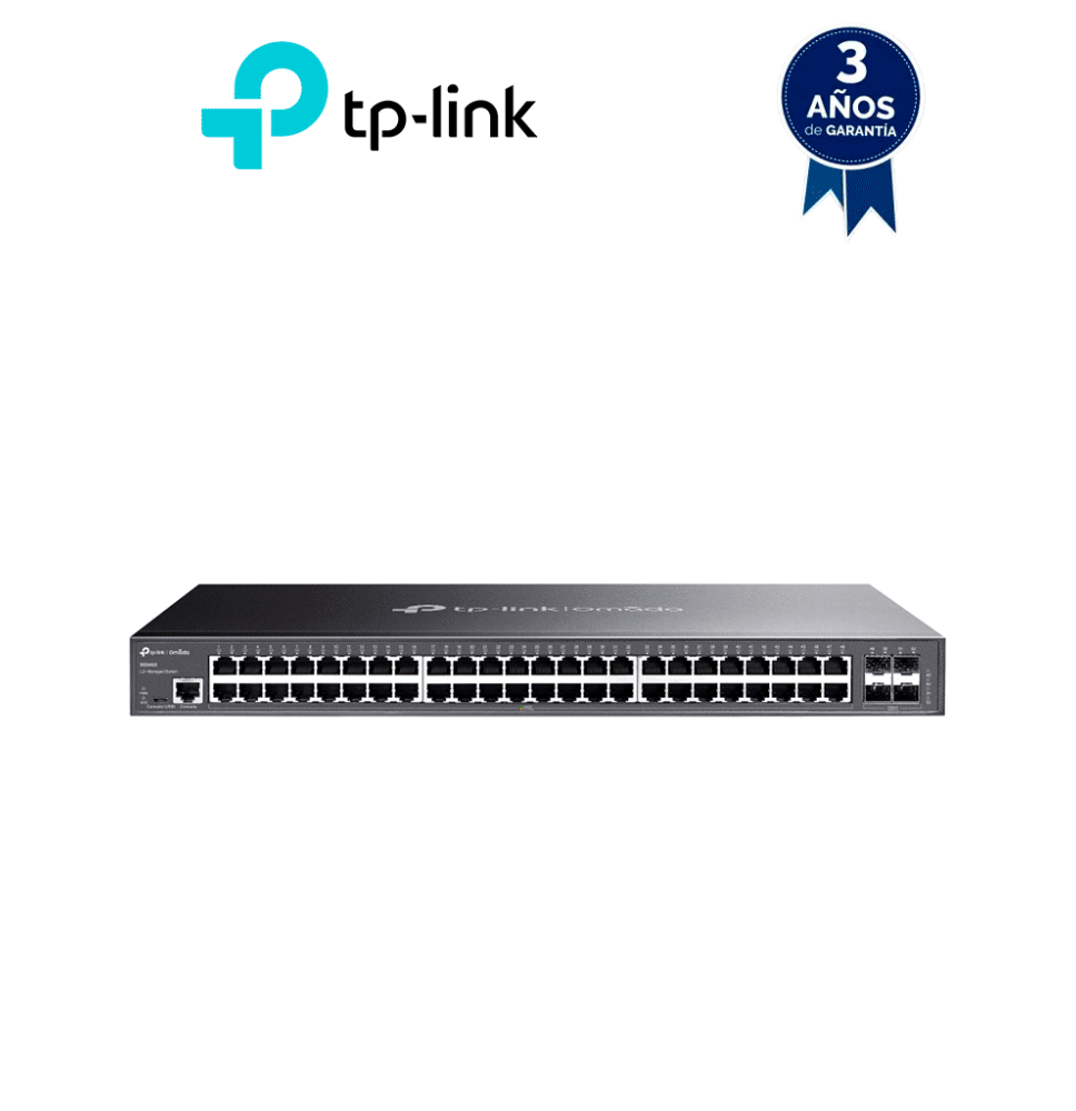 TP-LINK SG3452 - Switch Omada SDN administrable con 48 puertos Gigabit y 4 puertos SF