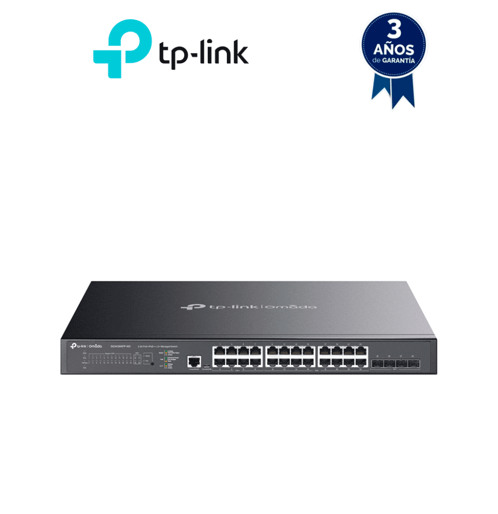 TP-LINK TL-SG3428XMP - Switch L2+ Omada PoE+ con 24 puertos PoE+ 10/100/1000 Mbps  4