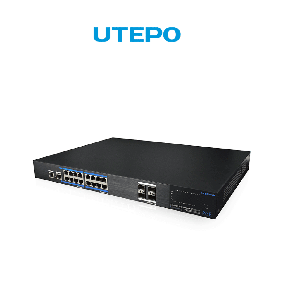 UTEPO UTP3-GSW1604S-MTP250 - Switch Gigabit PoE administrable  L2  16 puertos GE PoE