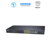 VIVOTEK AW-FGT-180F-250 - Switch PoE no administrable con 16 puertos PoE FE RJ45  2 p