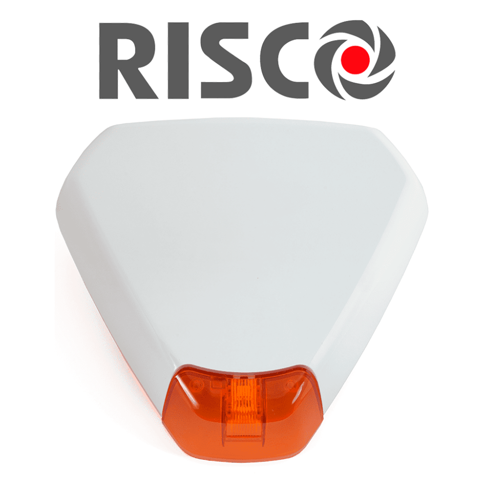 RISCO RWS50 - Sirena Triangular Exterior Inalambrica / Estroboscopica / 433 Mhz / Com