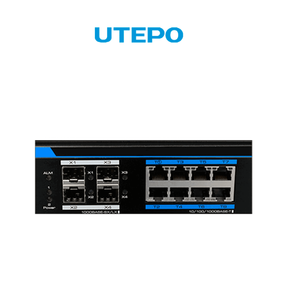 UTEPO UTP7308GEPOE - Switch industrial Gigabit PoE administrable L2 8 puertos PoE G UTEPO UTP7308GEPOE - Switch industrial Gigabit PoE administrable L2 8 puertos PoE G