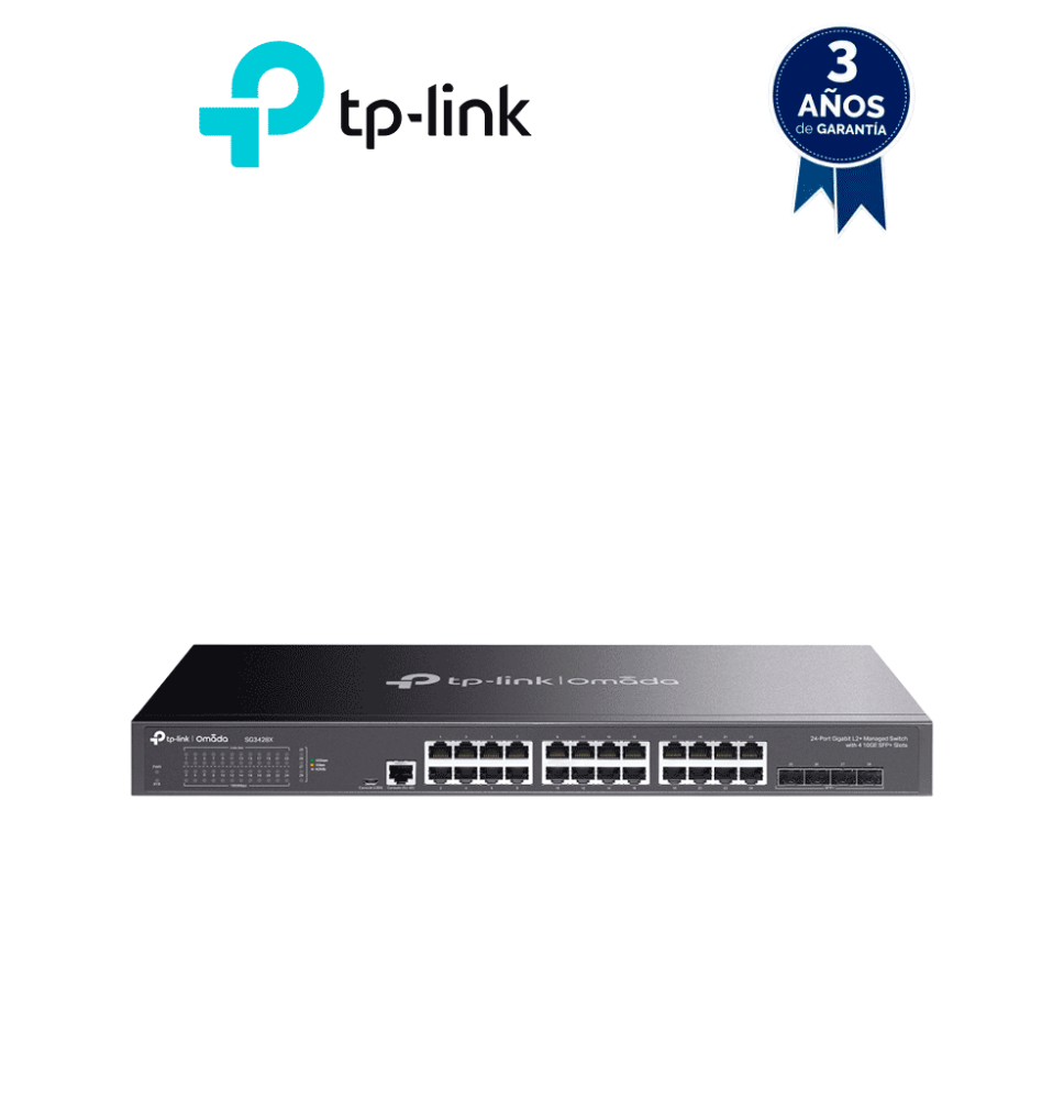 TP-LINK TL-SG3428X - Switch Omada SDN administrable con 24 puertos Gigabit y 4 puerto