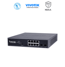 VIVOTEK AW-GEV-104B-130 - Switch Gigabit PoE Administrable con 8 puertos GE  2 puerto