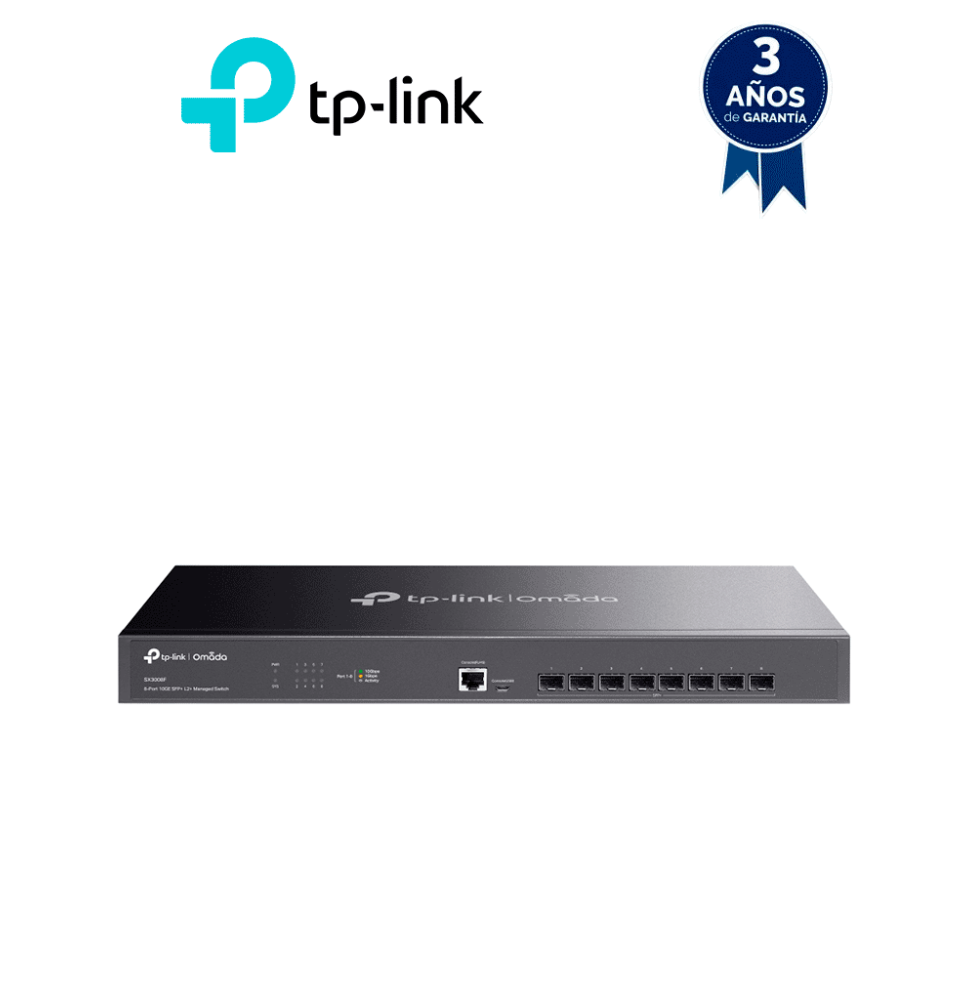 TP-LINK TL-SX3008F / Switch Administrable / JetStream / 8 puertos 10Gbps SFP+ L2+ TPL