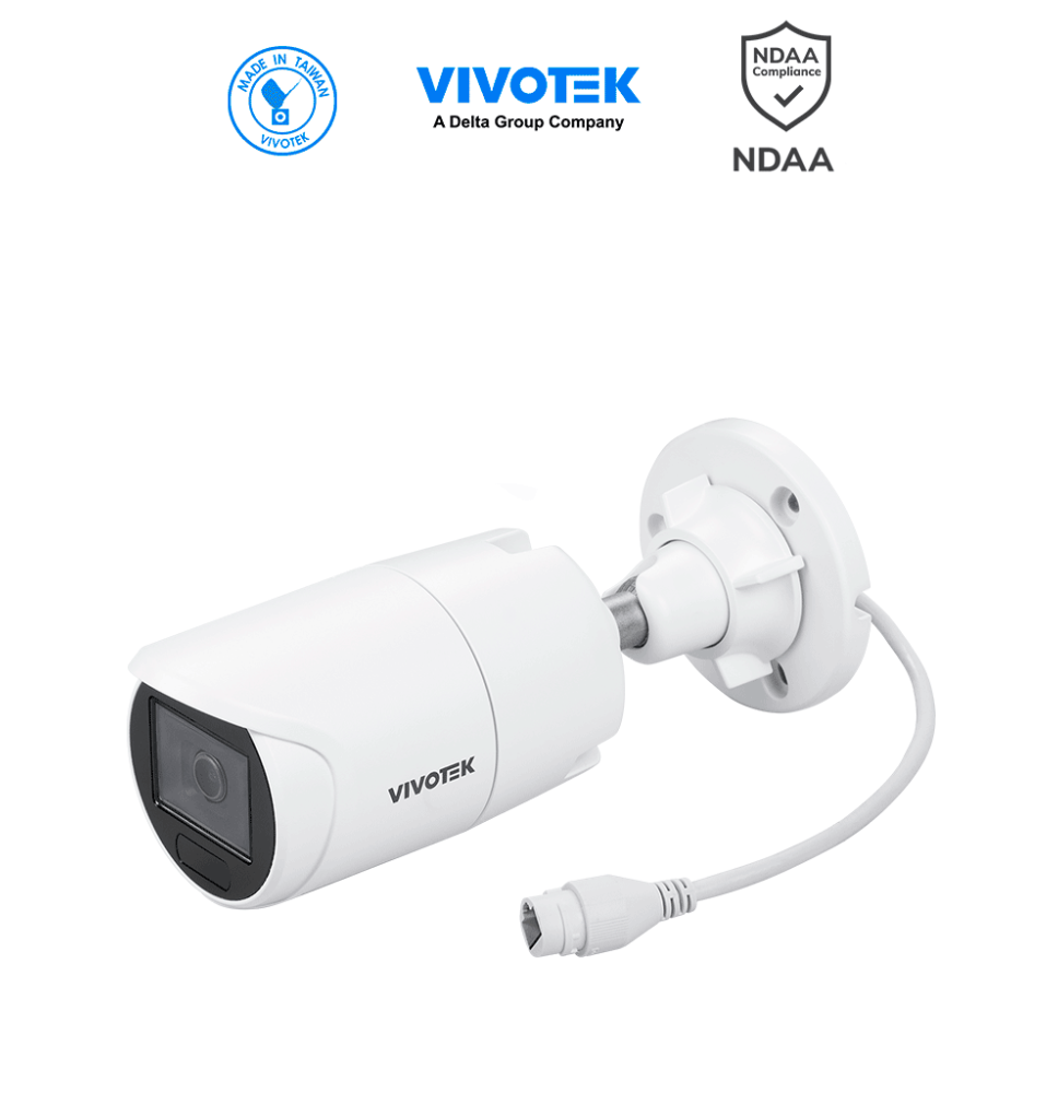 VIVOTEK IB9383-HV - Camara IP bullet exterior 5 MP  Smart IR 30mts   WDR Pro  Lente F