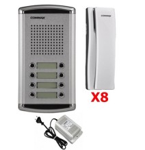 COMMAX DR8AMAP - Kit de frente de calle de audio DR8AM para 8 apartamentos incluye 8