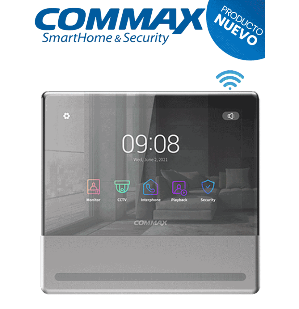 COMMAX CMV70MX - Monitor Touch para videoportero 7 pulgadas / diseño slim / WiFi App