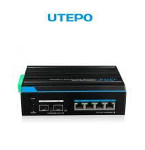 UTEPO UTP7304GEPOE - Switch industrial Gigabit PoE administrable  L2  4 puertos PoE G