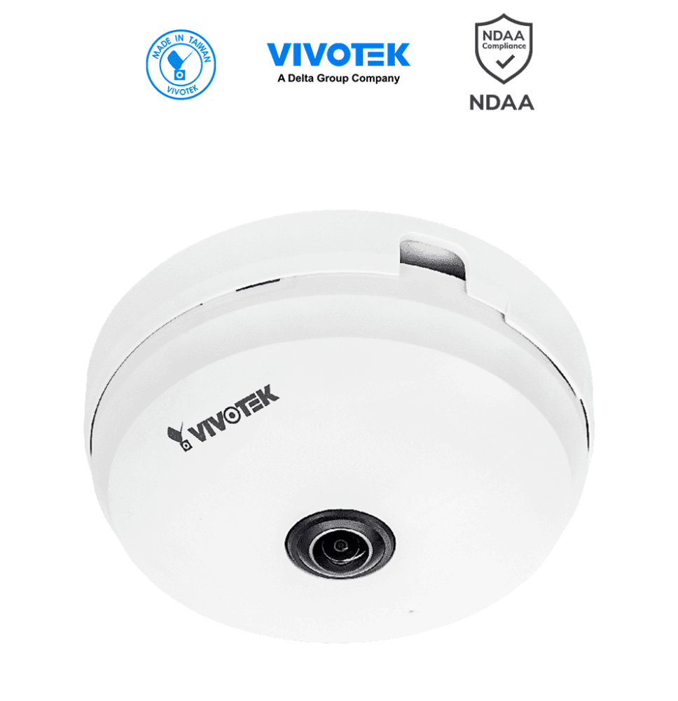 VIVOTEK FE9180-H - Cámara IP fisheye interior 5 MP  visión hemisférica 360  Smart St