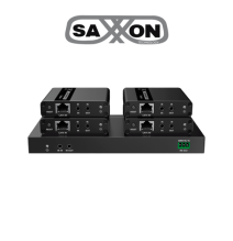 SAXXON LKV724P- Kit Extensor HDMI de 4 Puertos/ Resolucion 4K@30Hz/ Hasta 40 metros c