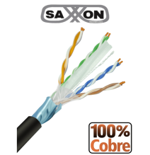 SAXXON OFTPCAT6COPEXT - Bobina de Cable FTP Cat6 100% Cobre/ 305 Metros/ Blindado/ Co