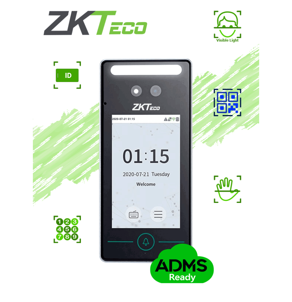 ZKTECO SpeedFaceV4LAC - Terminal de Control de Acceso Facial / 800 Rostros / 800 Palm