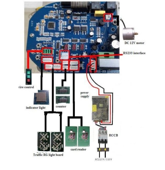 WEJOIN WJTSBRD - Tablero de control para torniquete WJTS112  WJTA122 WEJOIN TVB069002