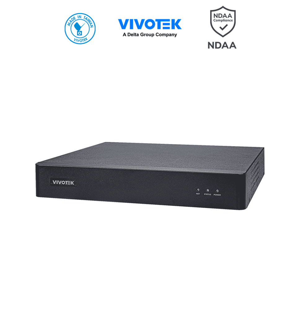 VIVOTEK ND9213P - NVR 4 canales con 1 bahía  4 puertos PoE FE  1 FE RJ45  HDMI 4K y V