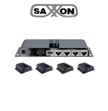 SAXXON LKV714PRO- Kit Extensor HDMI de 4 Puertos/ Resolución 1080p/ Hasta 40 metros/